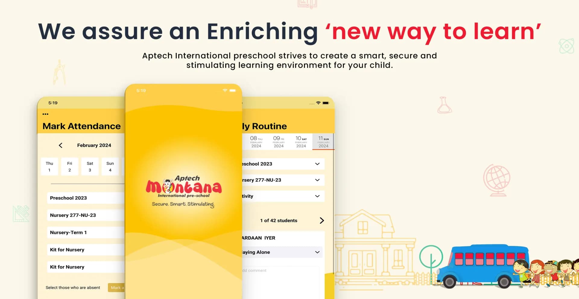 Aptech International Preschool — Parent Engagement & Smart School App