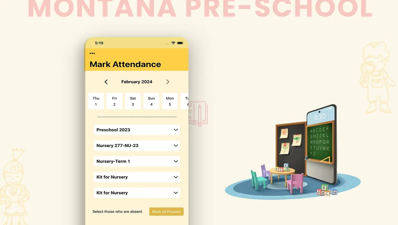 Aptech International Preschool — Parent Engagement & Smart School App — visual system