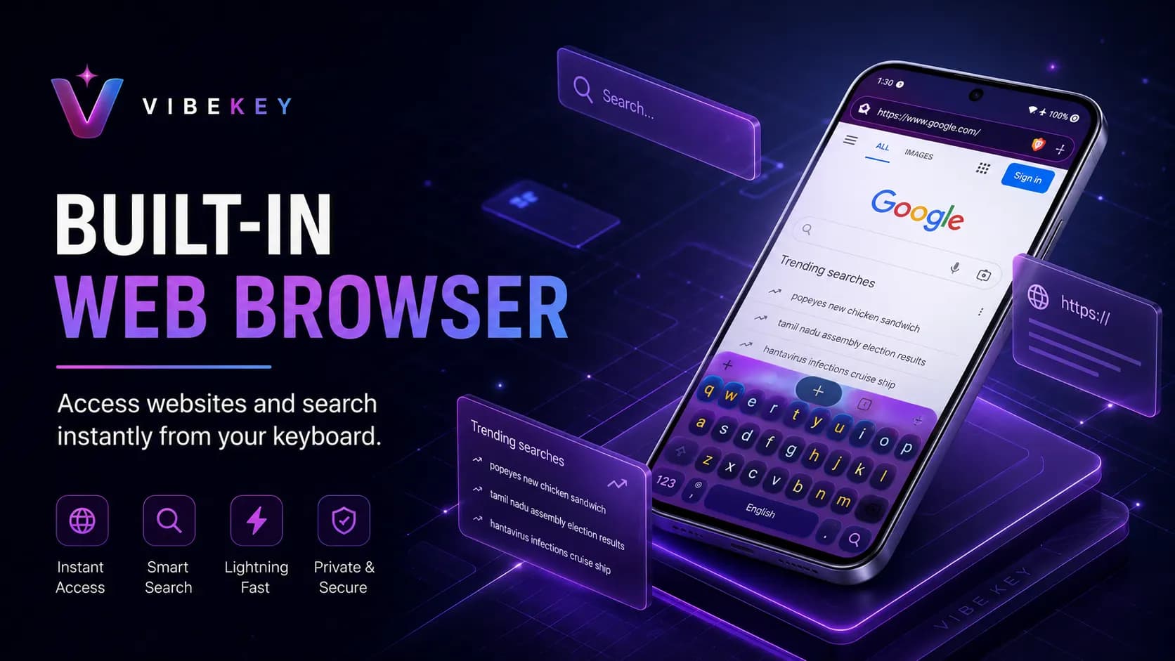 VibeKey — Smart Android Keyboard Experience — visual system