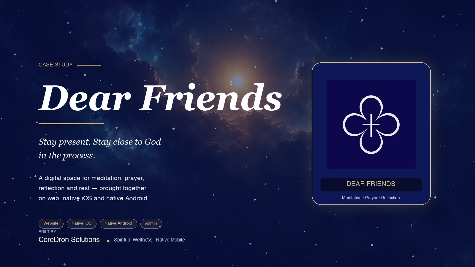 Dear Friends — Spiritual Wellness & Meditation Platform