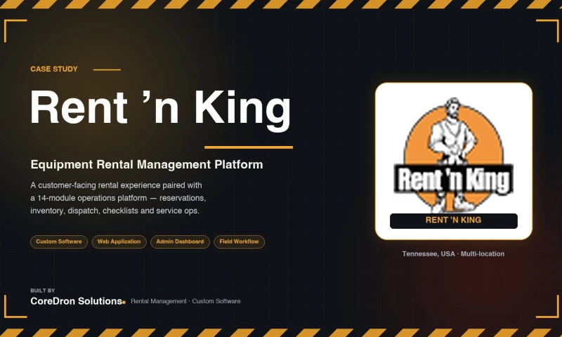 Rent 'n King — Equipment Rental Management Platform